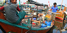 Barcas de pescadores, Jakarta