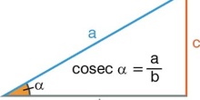 Cosecante en un triángulo rectángulo