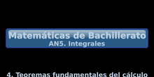 AN5. 4. Teoremas fundamentales del cálculo