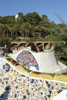 Banco serpenteante, Parque Güell, Barcelona