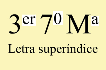 Letra superíndice