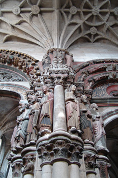 Detalle del Pórtico del Paraíso, Catedral de Orense, Gaícia