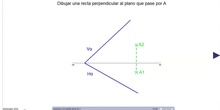 Recta perpendicular a un plano que pase por un punto A