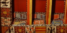 Detalle de pintura en alfarje. Motivos decorativos, Huesca