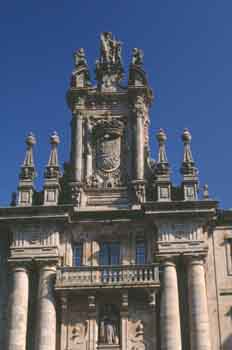 Fachada junto a la Catedral de Santiago de Compostela, La Coruña