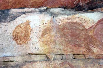 Pinturas rupestres de animales, Kakadu, Australia