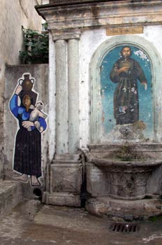 Murales en las calles de Orgosolo, Cerdeña, Italia