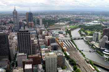 Melbourne desde la torre Rialto, Australia