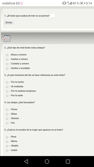 PREGUNTAS COMPRENSIÓN LECTORA 23 DE MARZO 1