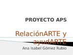 #ApSCRIFRelacionARTE y ayudARTE