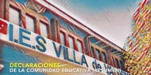 Puertas abiertas IES Villa de Valdemoro. Marzo 2021. Declaraciones de la comunidad educativa (resumen)