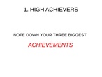Vocabulary: Achievement and difficulty
