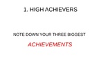 Vocabulary: Achievement and difficulty
