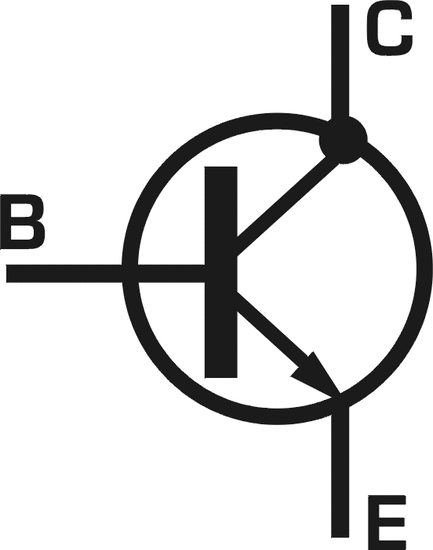 Transistor NPN con colector unido a la cubierta