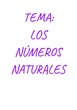 NÚMEROS NATURALES 5º PRIMARIA
