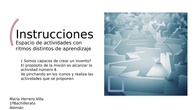 Instrucciones espacio de actividades