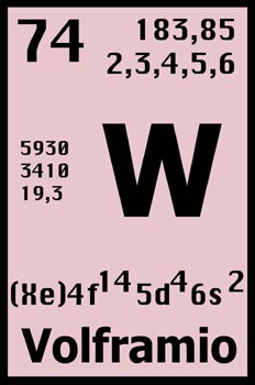 Tabla periódica,  volframio