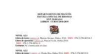 libros francés 2018-2019 rectificación