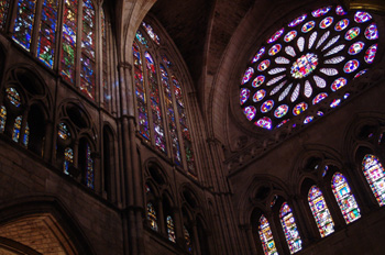 Vidrieras y rosetón de la Catedral de León, Castilla y León