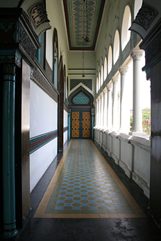 Detalles de interior, Mezquita Al Mashun, Medan, Sumatra, Indone