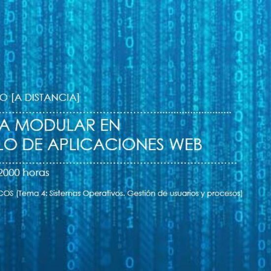 Portada Tema 4: Sistemas operativos. Gestión de usuarios y procesos
