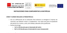 Instrucciones matriculación 20/21