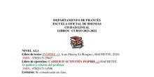 Libros de texto francés 2021-2022