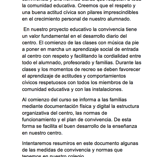 Normas de convivencia Ceip Ágora Brunete pag2