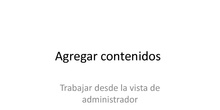 Agregar contenidos desde la vista Administrador en Educamadrid