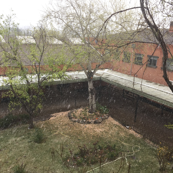 El IES Clara Campoamor nevado