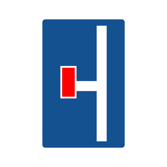 Preseñalización de calzada sin salida (2)