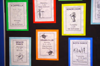 Panel de actividades extraescolares