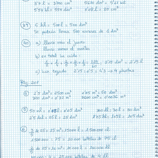 soluciones ejercicios de mates 6º 3