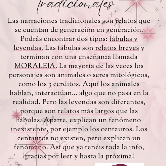 LAS NARRACIONES TRADICIONALES