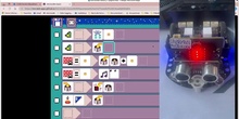 Programa con MicroCode, el sensor de distancia de tu microbit usando la consola Kittenbot