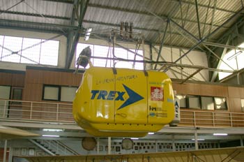 Barquilla del globo de un vuelo trasatlántico con motivo del 5º