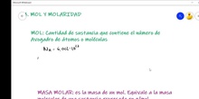 Mol y molaridad