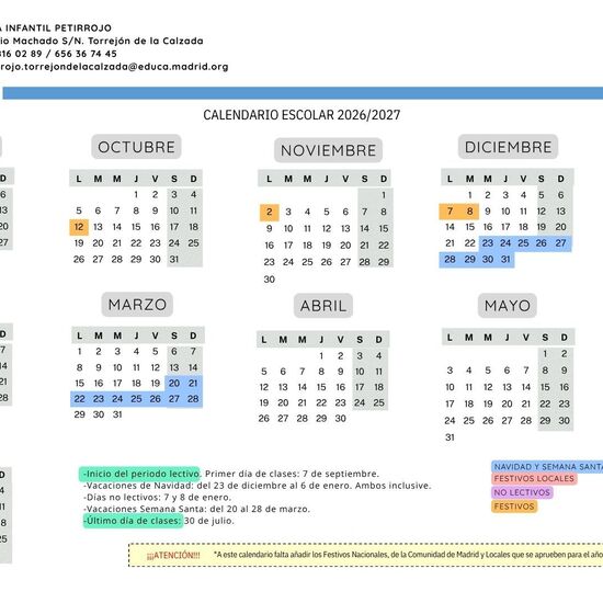Calendario Escolar 26-27