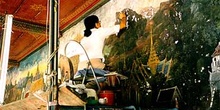 Reconstucción de frescos, Bangkok, Tailandia