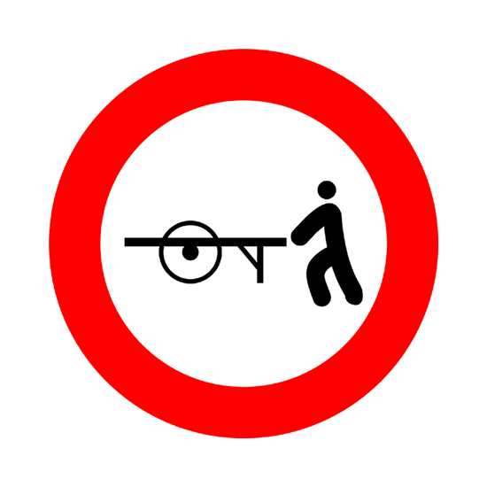Entrada prohibida a carros de mano