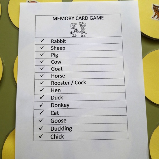 Animals-Memory-contents