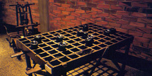 Mesa para el secado de botellas de sidra, Museo de la Sidra de A