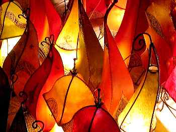 Lámparas de piel, Marrakech, Marruecos