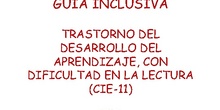 Guía inclusiva dificultad lectura
