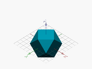 Poliedro limitado por cuadrados y triángulos