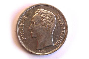 Moneda de un bolívar, cara, Venezuela