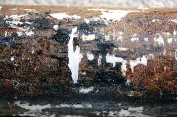 Tubería con manchas de óxido