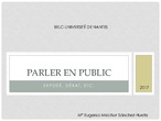 Prendre la parole en public