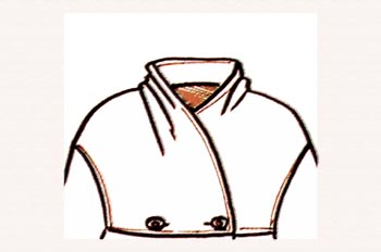 Cuello chimenea drapeado