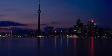 Vista nocturna de Toronto, Canadá